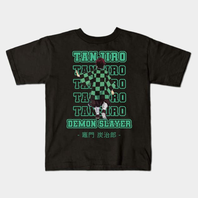 Tanjiro Kamado Kids T-Shirt by Pantat Kering